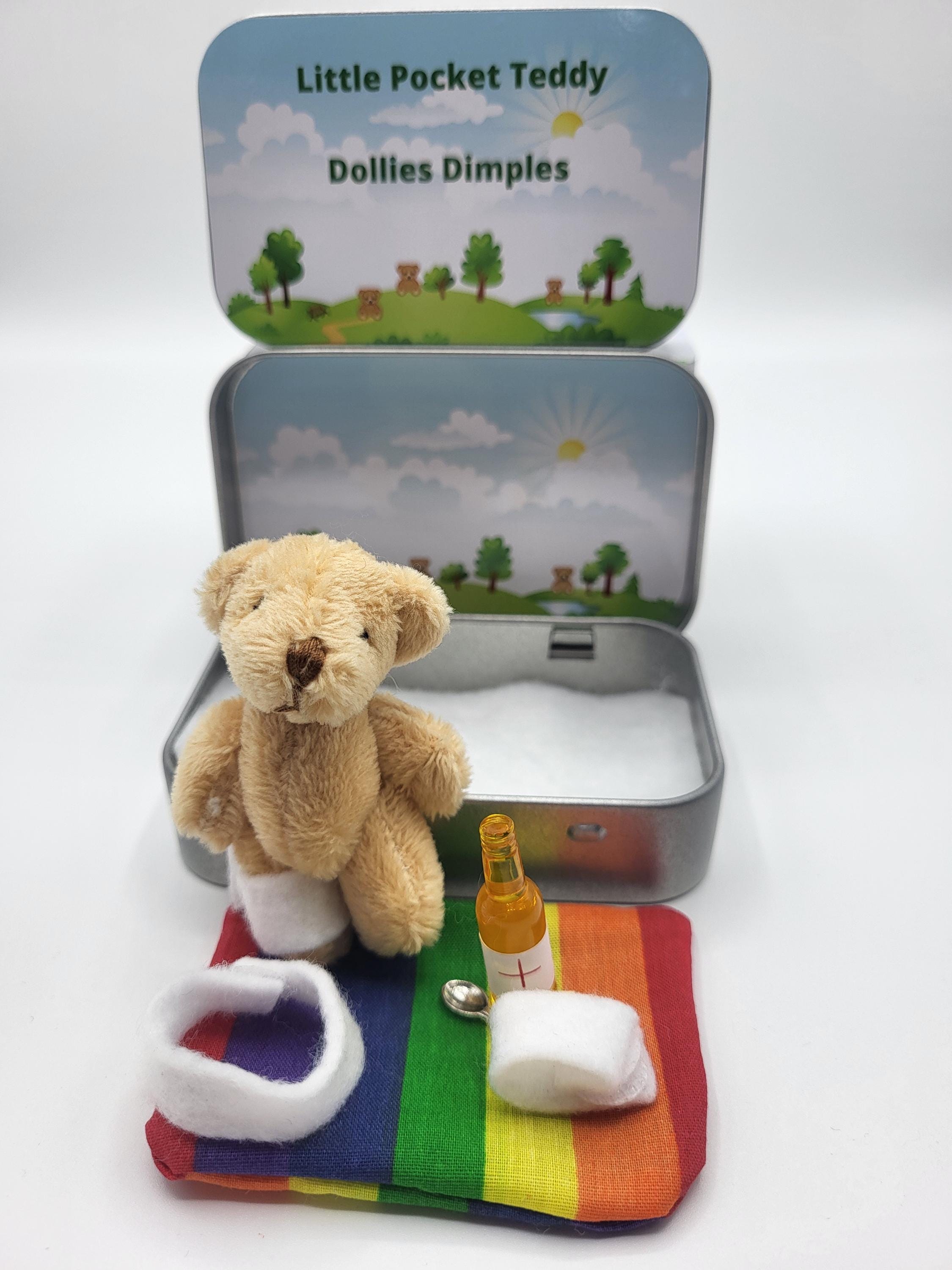 Get Well Soon Teddy in a Tin: Pocket Plush with Bandages