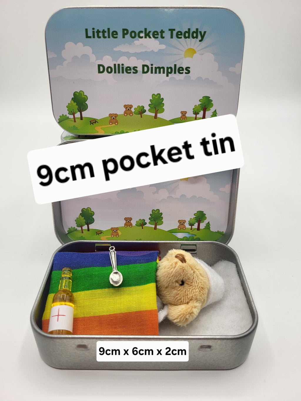 Get Well Soon Teddy in a Tin: Pocket Plush with Bandages