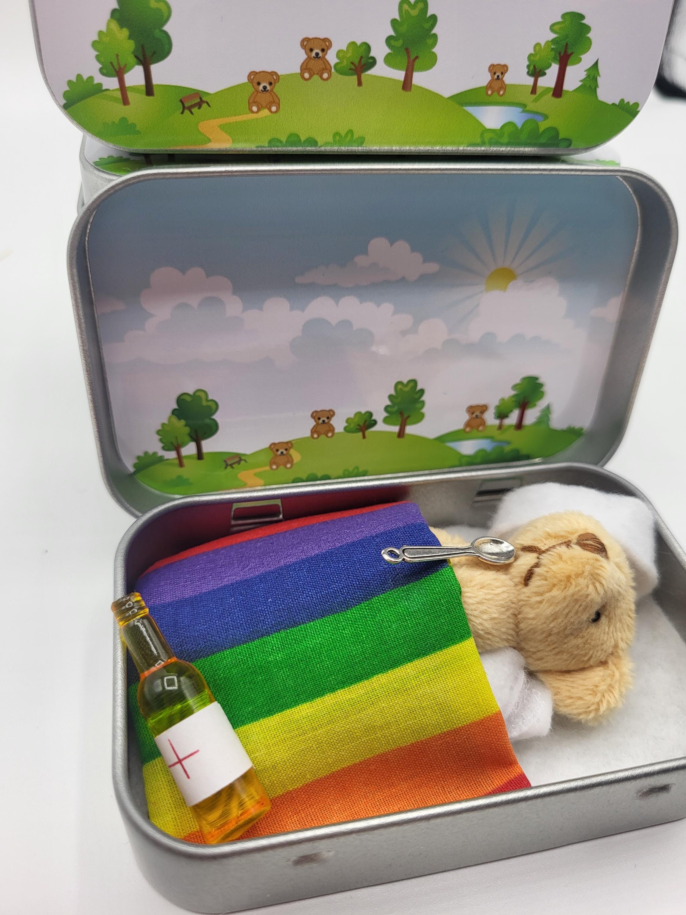 Get Well Soon Teddy in a Tin: Pocket Plush with Bandages