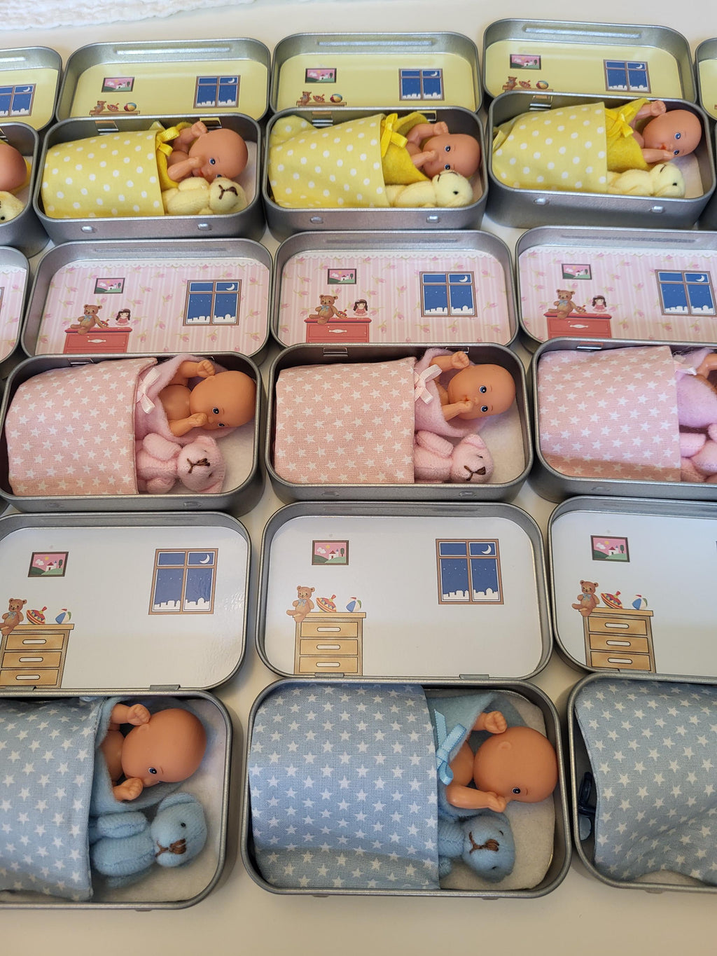 Pocket Baby Doll Bedtime Set in Tin: Portable Travel Toy