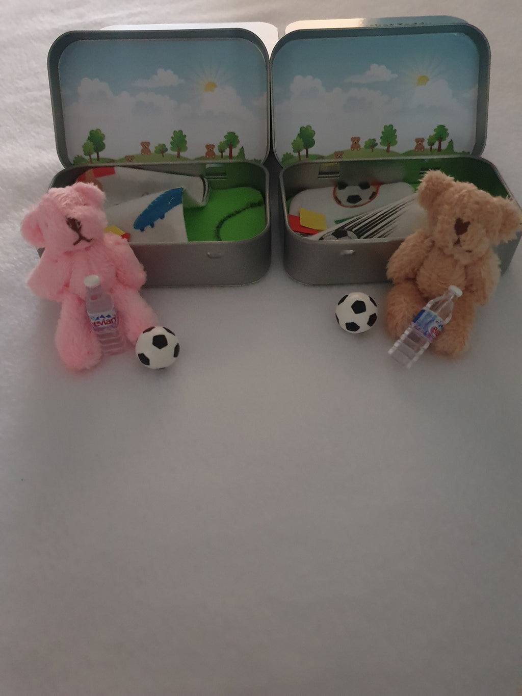 Football Teddy in Tin: Soccer Bear Keepsake Gift