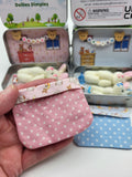 Bunny Plush Mummy & Baby in Pocket Tin - Easter Gift