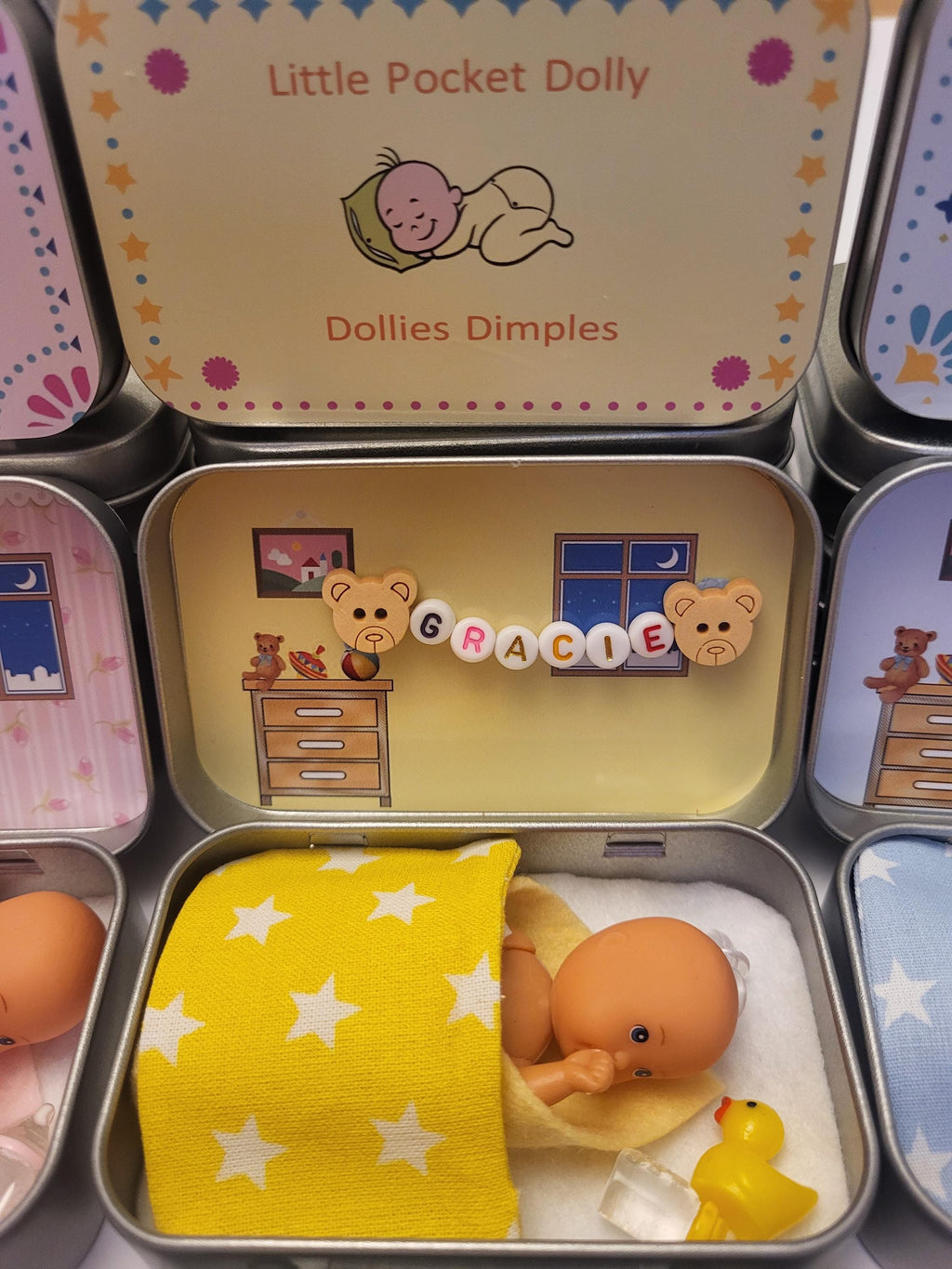 Pocket Baby Doll Bedtime Set in Tin: Portable Travel Toy