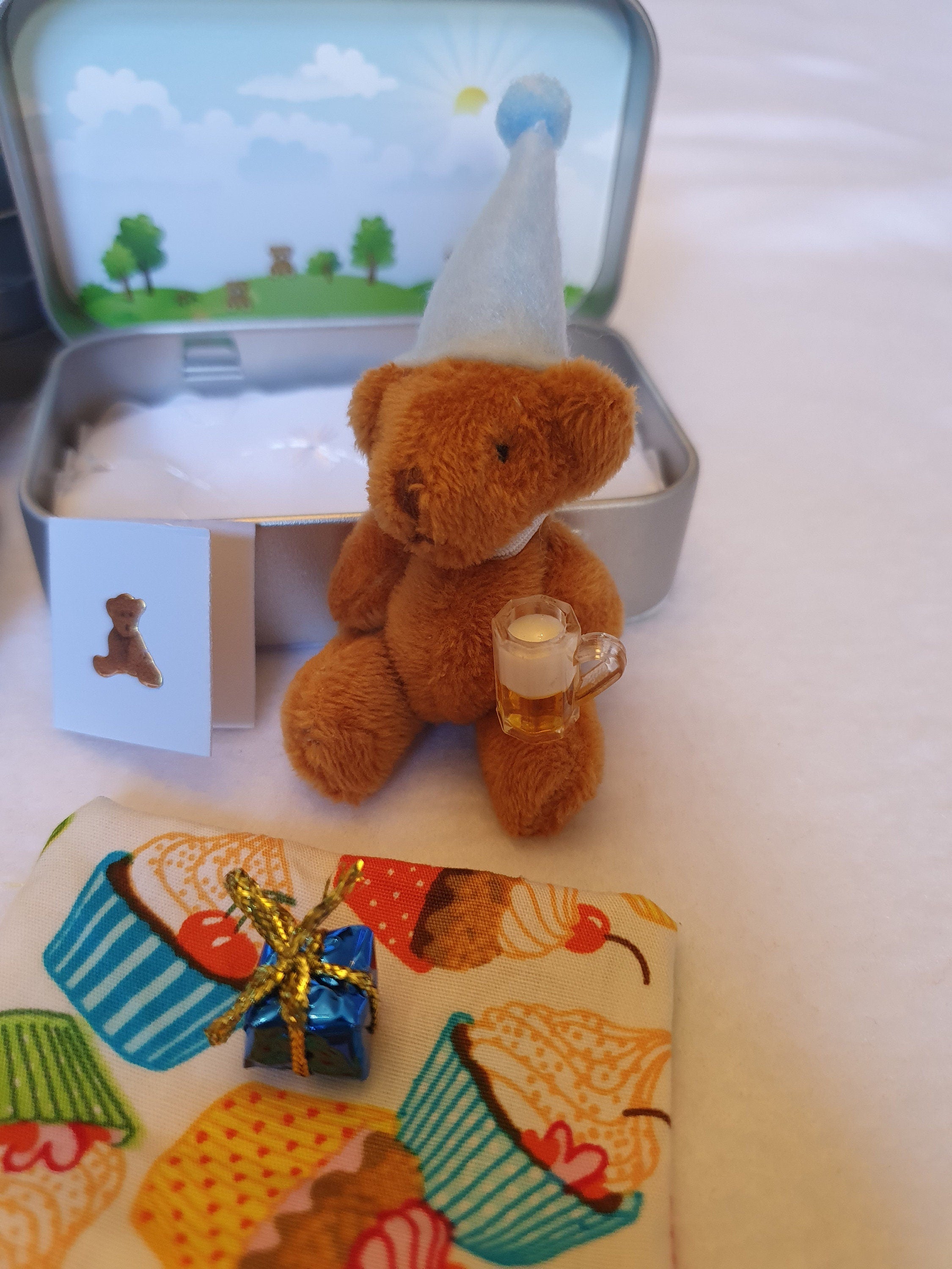 Boozy Birthday Teddy Bear Pocket Tin - Novelty Gift