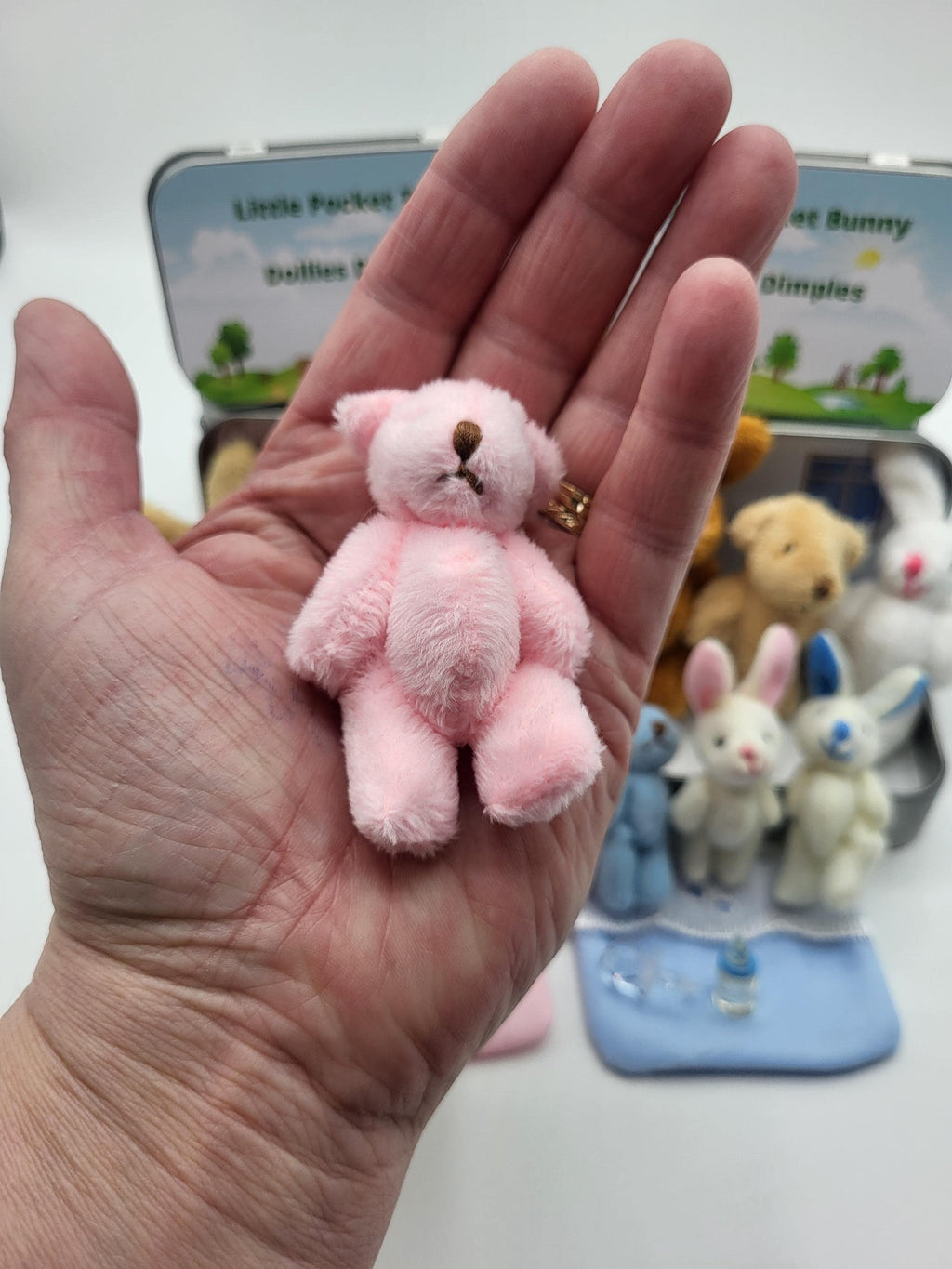 Pocket Teddy Bear in Tin: role play gift