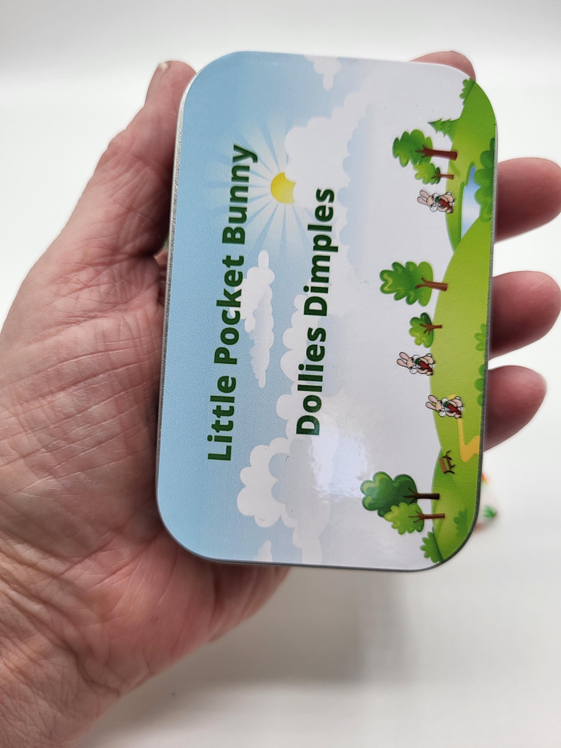 Easter Bunny Plush in Pocket Tin - Miniature Pretend Play