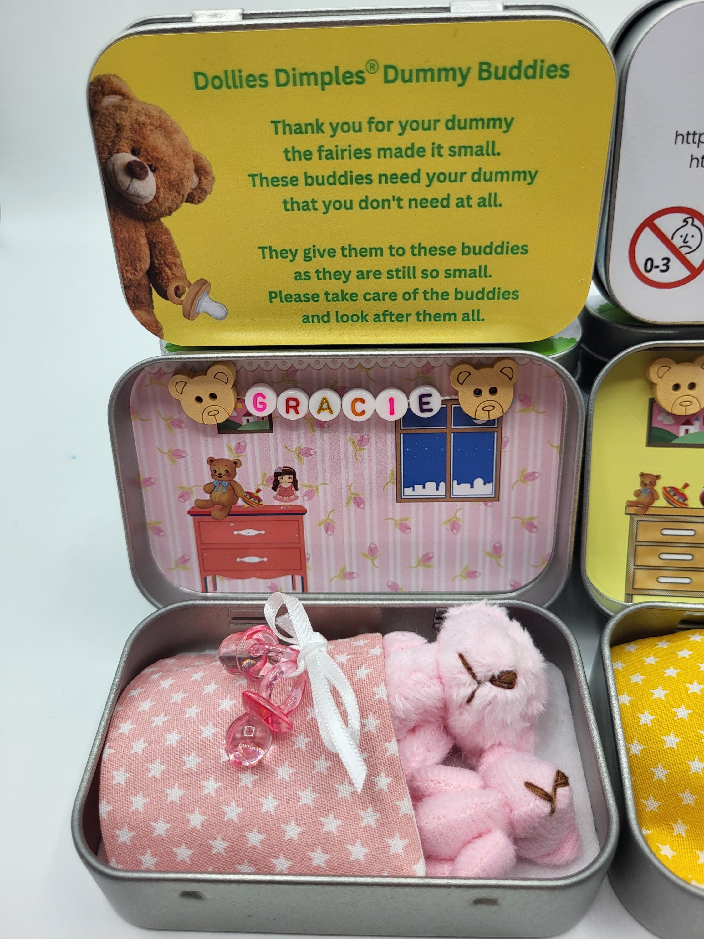 Teddy Bear Dummy Fairy Pocket Tin: Anxiety Support Gift