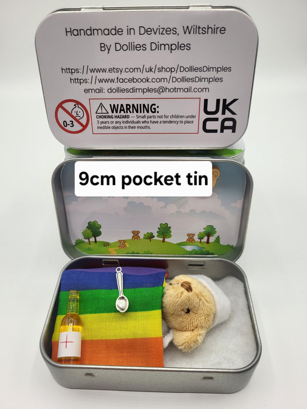 Get Well Soon Teddy in a Tin: Pocket Plush with Bandages