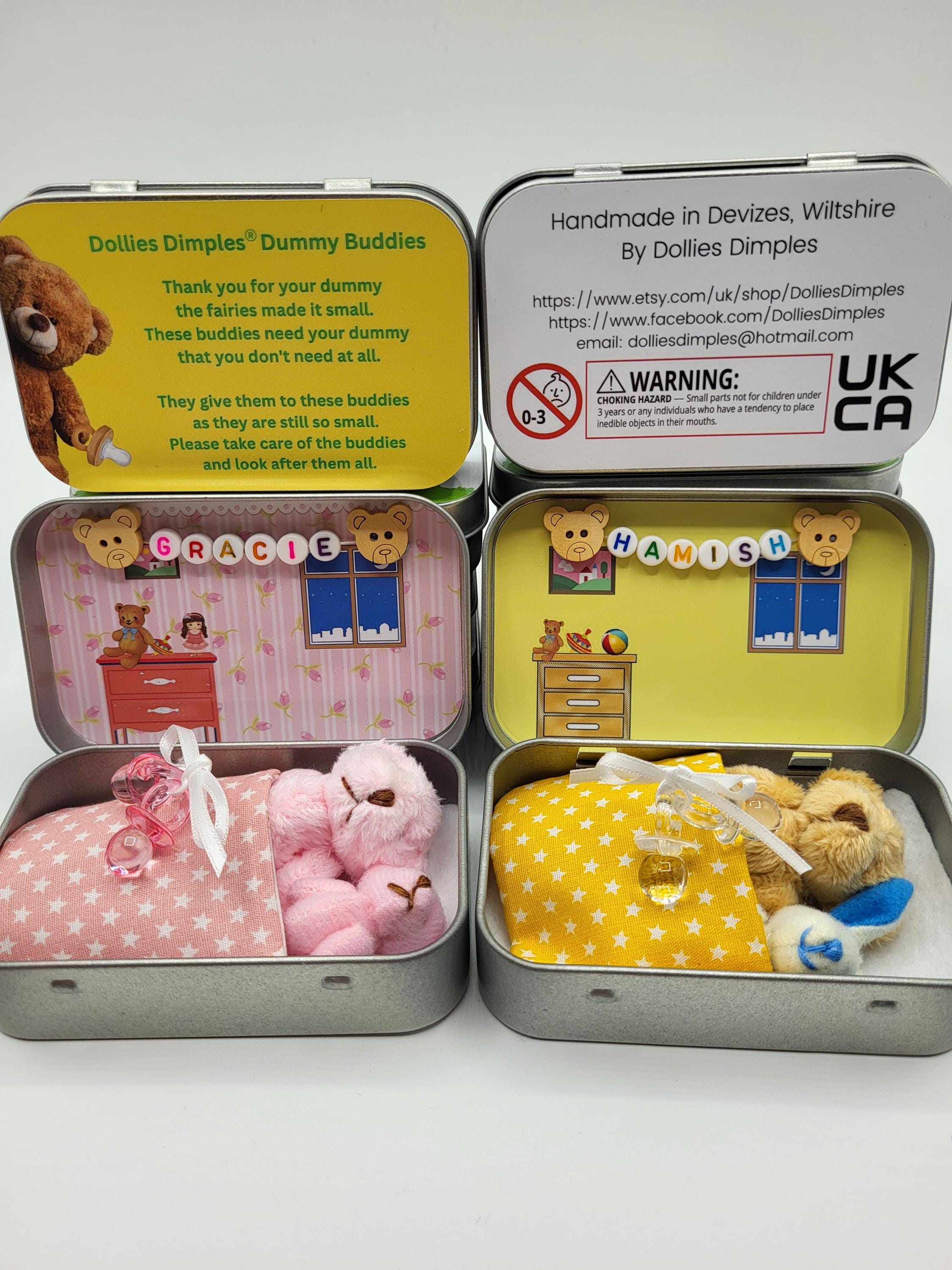 Teddy Bear Dummy Fairy Pocket Tin: Anxiety Support Gift