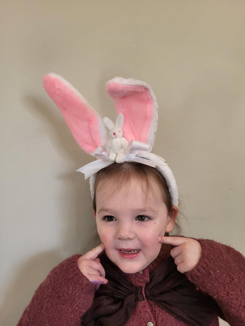 Easter Bunny Hairband - Soft Fur with Poseable Ears
