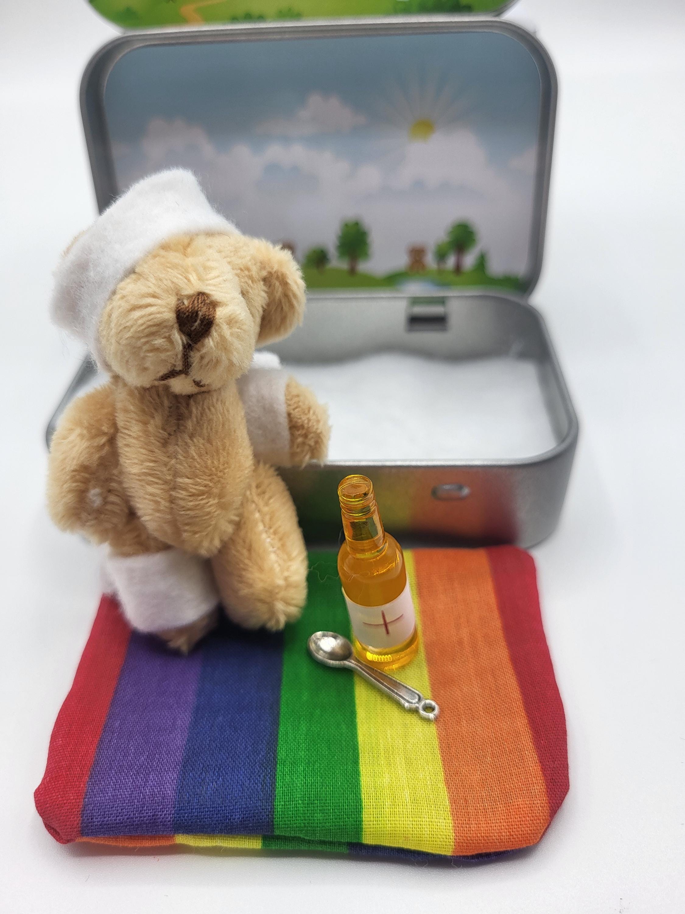 Get Well Soon Teddy in a Tin: Pocket Plush with Bandages
