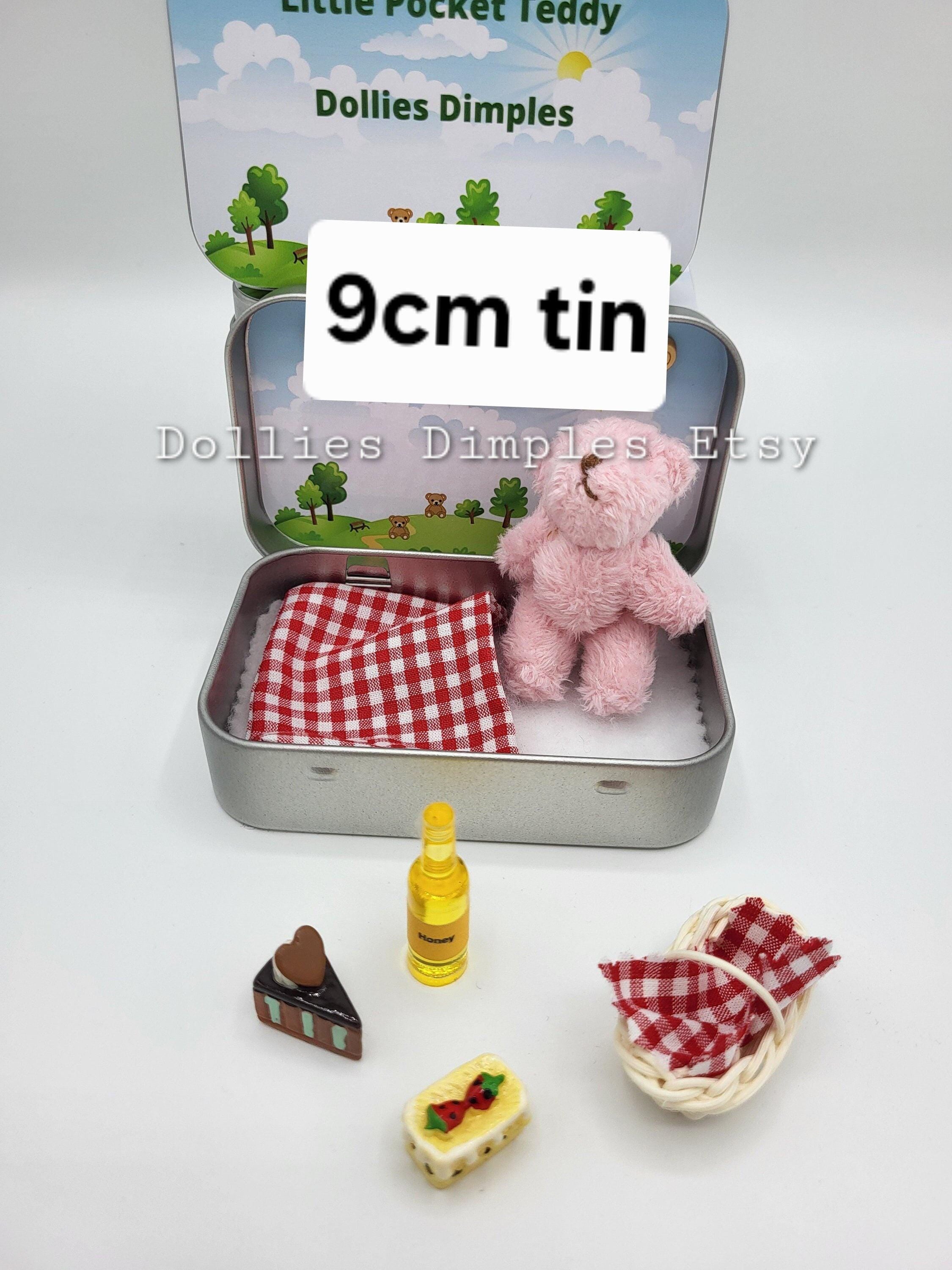 Pocket Teddy Bear Picnic in a Tin: Miniature Plush Gift