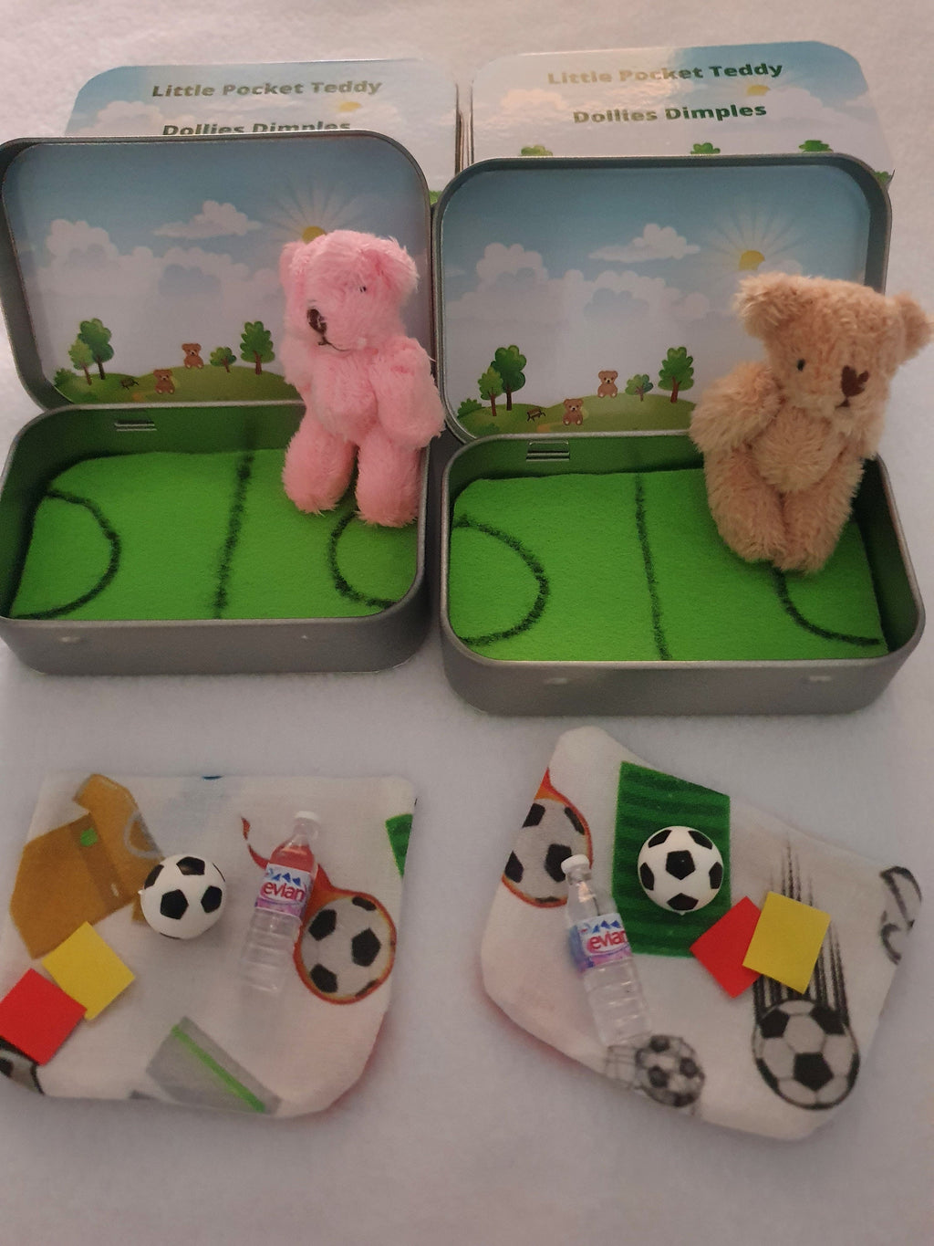 Football Teddy in Tin: Soccer Bear Keepsake Gift