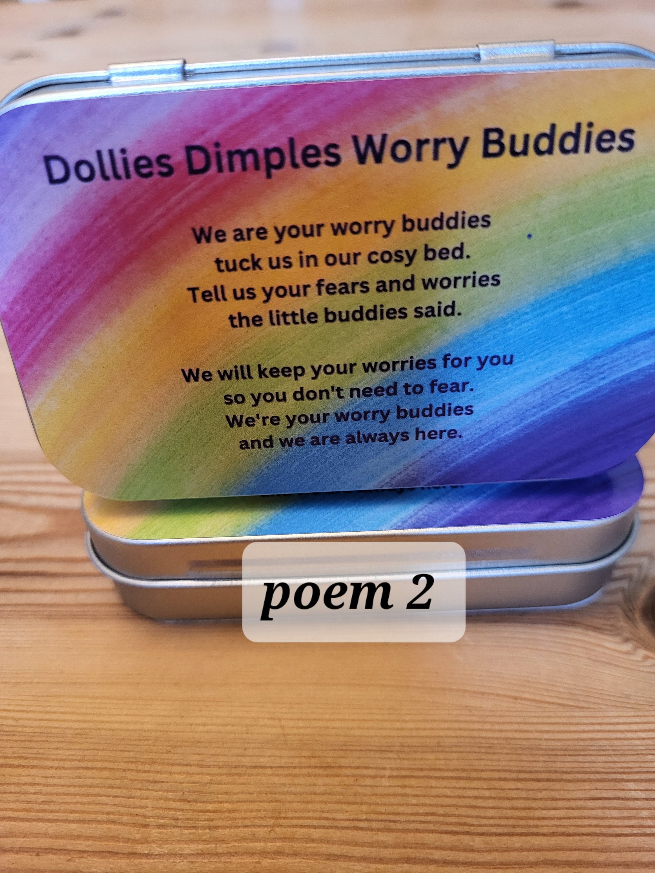 Bedtime Buddies: Tiny Teddy & Bunny in Tin with Poem