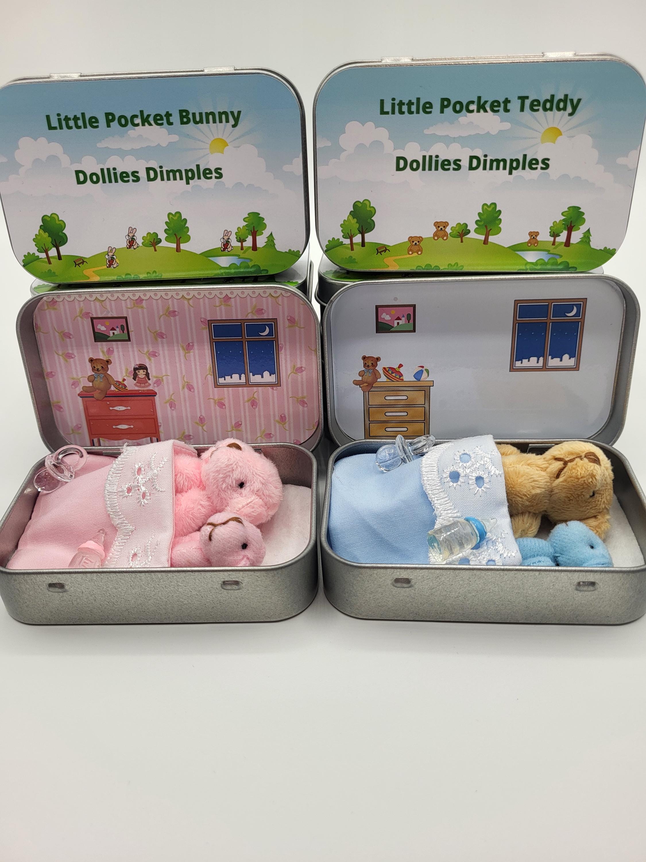 Pocket Teddy Bear in Tin: role play gift