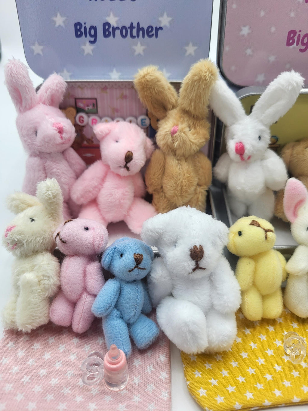 Hello Big Brother or Sister sibling Gift. Teddy Bear Sibling Reveal personalised present from baby