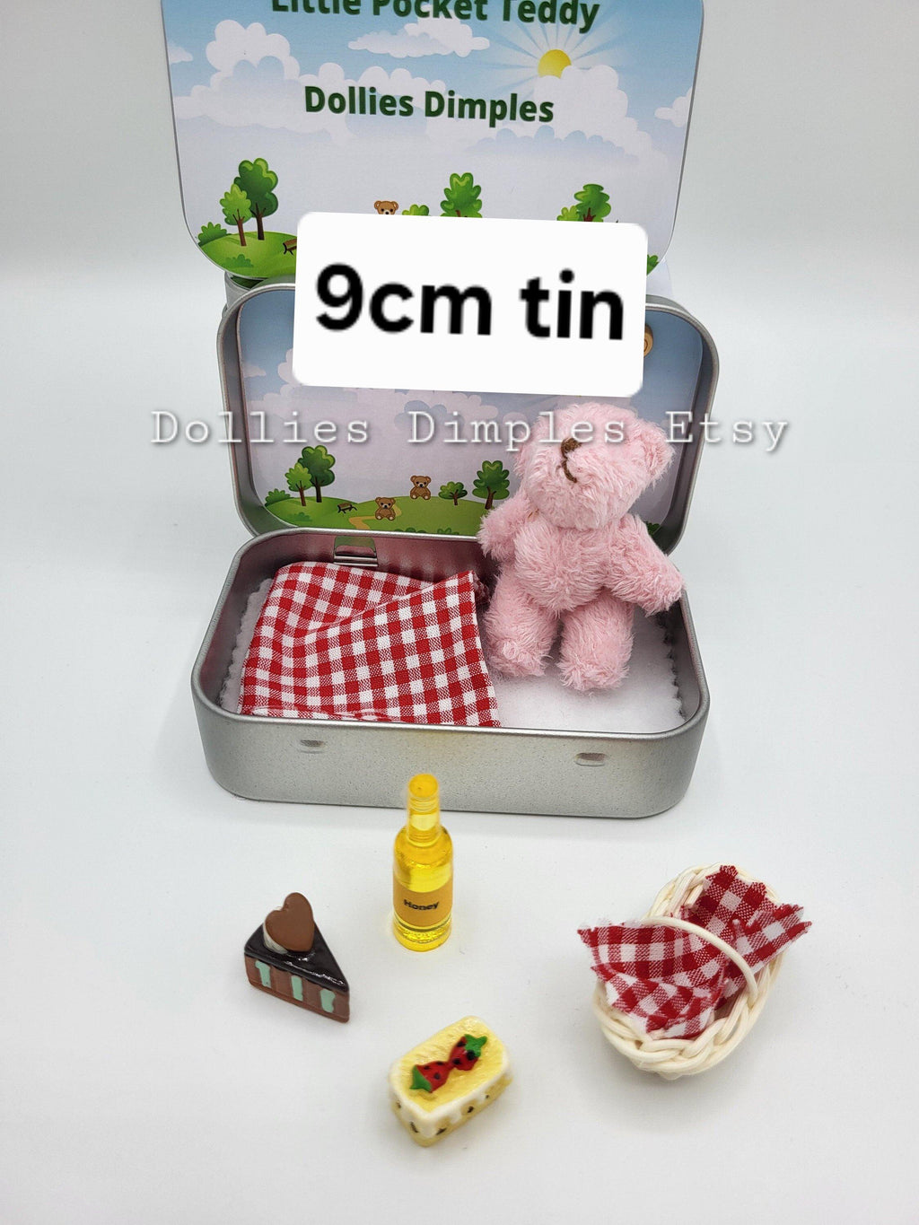 Pocket Teddy Bear Picnic in a Tin: Miniature Plush Gift