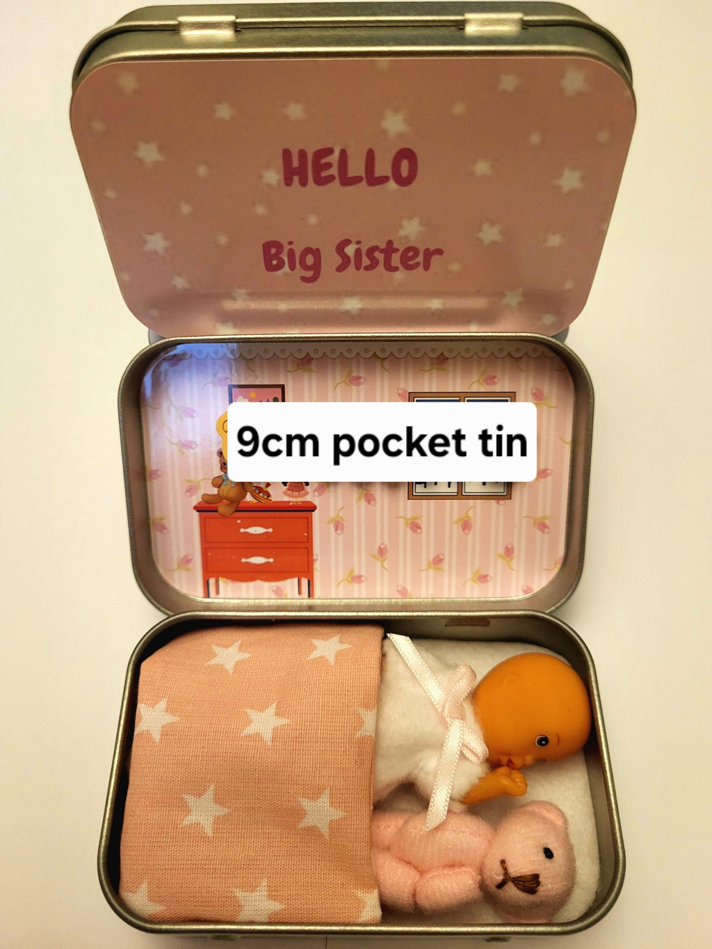 Hello Big Brother or Sister sibling Gift. Teddy Bear Sibling Reveal personalised present from baby